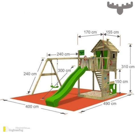 Standard kids Outdoor Play Equipment Dimensions | Engineering Discoveries Kids Garden Play Area, Kids Garden Play, Kids Outdoor Play Equipment, Kids Outdoor Playground, Backyard Playset, Kids Backyard Playground, Play Area Backyard, Backyard Playhouse, Outdoor Play Areas