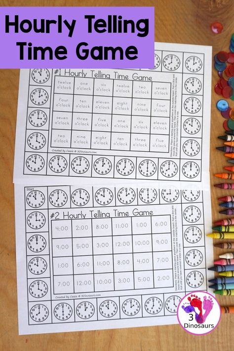 Free Telling Time Games, Telling Time 1st Grade, Telling Time Worksheets Free Printable, Telling The Time Activities, Telling The Time Worksheets, Telling Time For Kids, Telling Time Games, Math Fact Games, Free Math Printables