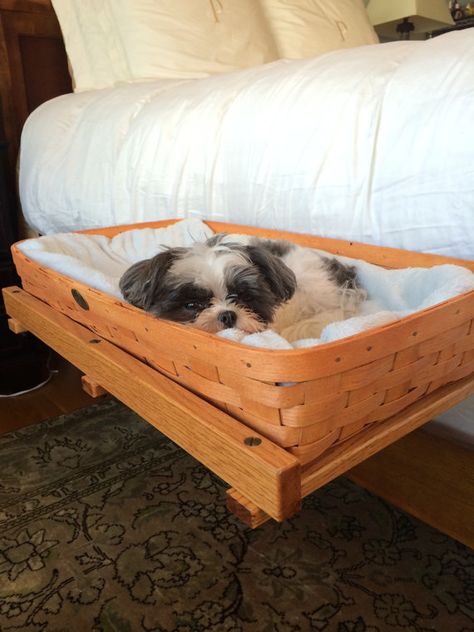 Built In Dog Bed, Spoiled Puppy, Baby Co Sleeper, Cosleeping Bed, Dog Den, Co Sleeping, Co Sleeper, Diy Dog Bed, Love Your Pet