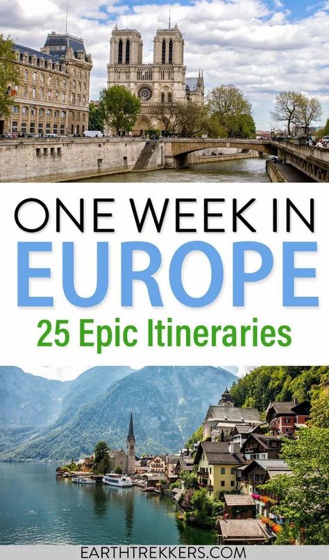 If you are planning a 7 day Europe itinerary, we have lots of ideas for you. Best way to spend one week in Europe, 25 detailed itineraries. Luxury Travel | Ultimate Destinations | Traveling the World | Europe Travel Photography | Dream Vacation | Wanderlust | Travel Escape | Explore Destination | Europe Aesthetics | Travel To Europe | European Destinations 7 Days In Europe Itinerary, 1 Week Europe Itinerary, One Week In Europe, Europe Travel Itinerary, Visiting Europe, Trips In Europe, Europe Itinerary, Travelling Europe, European Travel Tips