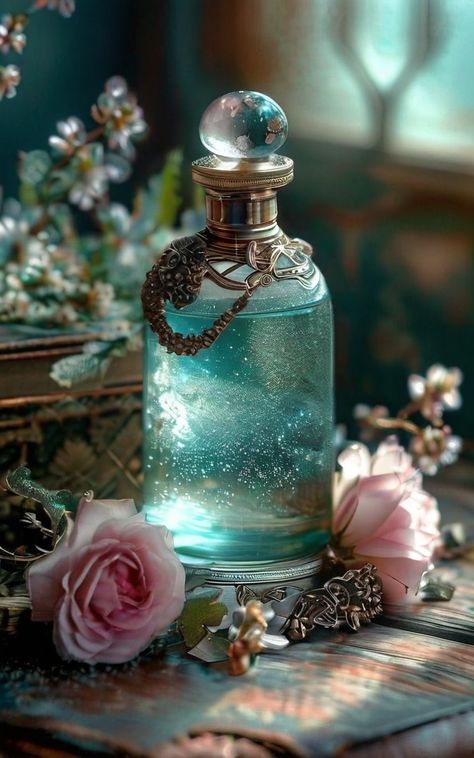 Magic Decor, Unique Perfume, An Affair To Remember, Pretty Perfume Bottles, Perfume Bottle Design, Magic Bottles, Elegant Baby Shower, Mermaid Pictures, Witchy Wallpaper