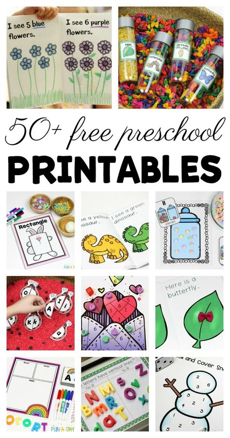 50+ free preschool printables for your classroom or home preschool #preschool #freebie #freeprintable #printable #preschoolers #preschoolteacher #funaday #preschoolactivities #preschoolteacher Early Childhood Education Classroom, Home Preschool, Free Homeschool Printables, Free Preschool Printables, Kindergarten Printables, Early Childhood Classrooms, Printables For Kids, Homeschool Printables, Free Homeschool