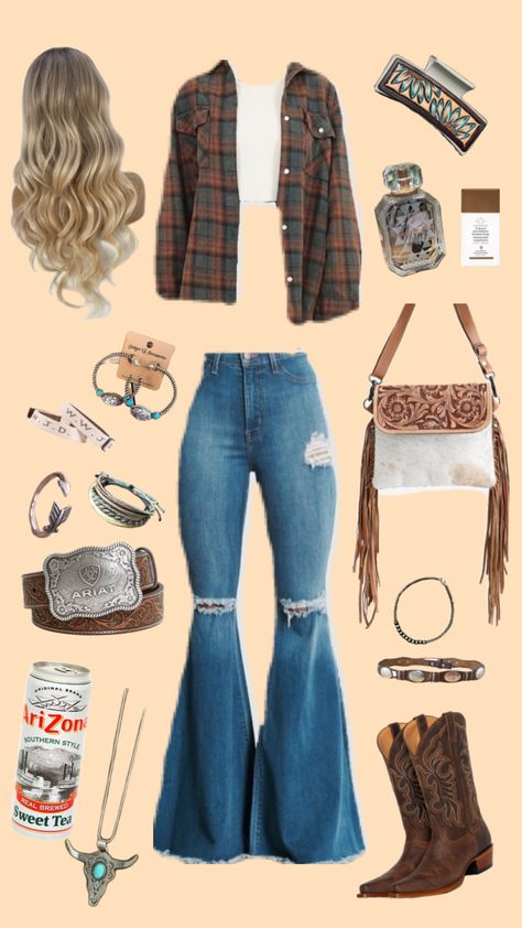 Country Outfits Women, Casual Country Outfits, Cowgirl Style Outfits, Southern Outfits, Country Style Outfits, Western Wear Outfits, Cute Country Outfits, Looks Country, Estilo Country