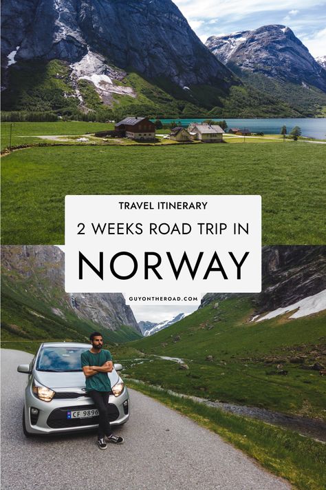 Are you planning a trip to Norway? This Norway road trip itinerary is for those who want to experience Norway in the best way! This Norway itinerary offers a comprehensive two-week road trip. With 2 weeks in Norway, you can see the best places to visit in Norway and Norway fjords. If you like nature and beautiful scenery you must put Norway on your bucket list! Norway travel | Norway trip | Norway itinerary | Norway road trip | Norway bucket list Camping In Norway, Norway Campervan Trip, Scandinavian Road Trip, Norway Roadtrip Route, Norway Travel Photography, Norway Road Trip Itinerary, Norway Road Trip, Norway Camping, Fjords Norway