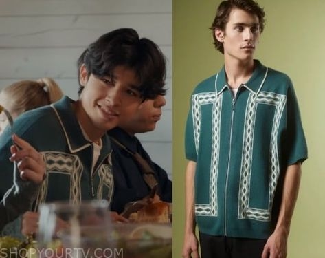 My Life With The Walter Boys: Season 1 Episode 5 Isaac's Zip Polo Top Isaac Walter Boys, Isaac Walter My Life With The Walter Boys, My Life With The Walter Boys Isaac, Isaac Walter, Isaac Arellanes, Isaac Garcia, Walter Boys, Zip Polo, Polo Top