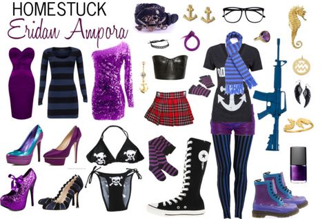 "Homestuck Fashion: Eridan Ampora" by khainsaw on Polyvore Homestuck Outfits, Homestuck Fashion, Kurloz Makara, Emo Outfits For Girls, Eridan Ampora, Homestuck Cosplay, Geeky Fashion, Geek Clothes, Fandom Fashion