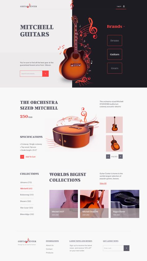 Ux Ui Design Inspiration, Music Websites, Uiux Design, Desain Ui, Ui Design Website, Music Web, Web Banners, Music Instrument, Website Design Layout