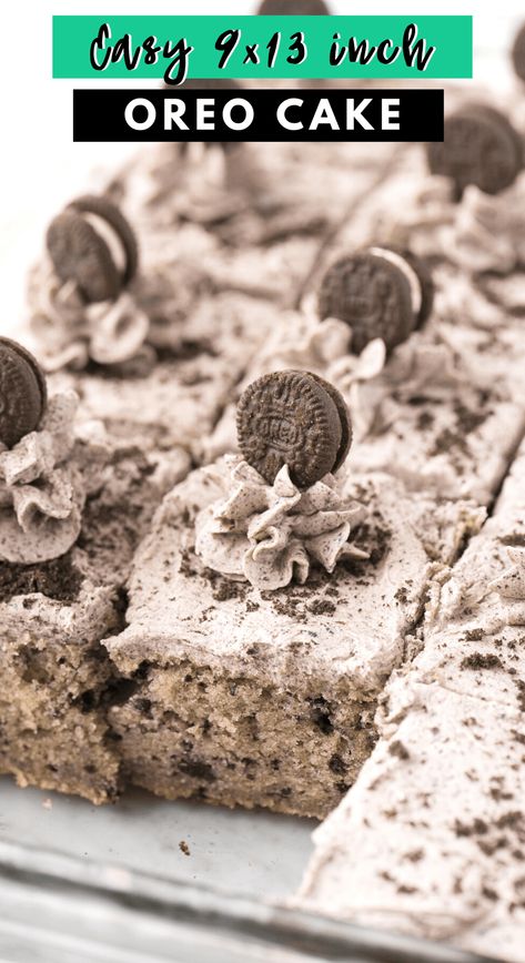 Easy Oreo Birthday Cake, Cookie Cream Cake, Oreo Tres Leches Cake, Easy Sheet Cake Recipes, Easy Oreo Cake Recipe, Easy Oreo Cake, Oreo Cake Recipe, Oreo Cookie Cake, Oreo Birthday Cake