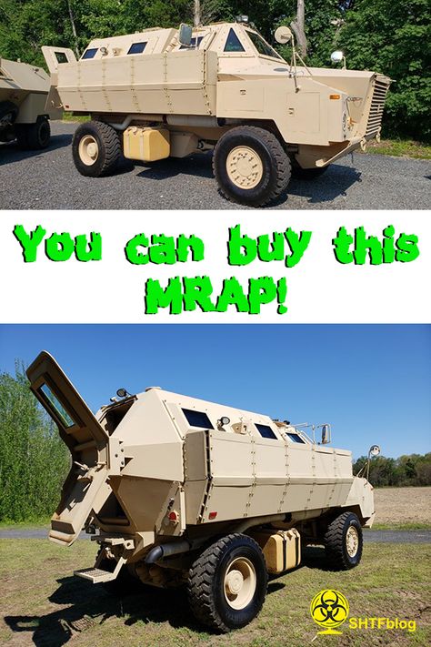 Ever dream of owning your own civilian MRAP bug out vehicle? You can with these Grizzly Armored Personnel Carriers (APC) from Bulletproof-It. These are the ultimate bug out vehicles or overlanding vehicles. #bugout #buggingout #prepper #mrap Best Bug Out Vehicle, Bugout Truck, Bug Out Truck, Army Surplus Vehicles, Overlanding Vehicles, Bug Out Trailer, Army Medic, Bug Out Vehicle, Overland Vehicles