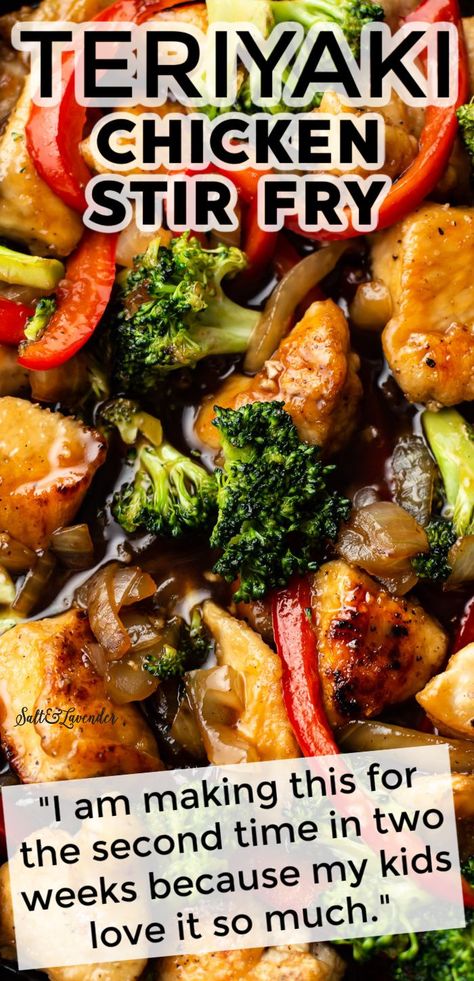 Stir Fry Recipes Healthy, Teriyaki Chicken Stir Fry, Wok Recipes, Easy Teriyaki Chicken, Teriyaki Recipe, Chicken Teriyaki Recipe, Cibo Asiatico, Stir Fry Recipes Chicken, Chinese Cooking Recipes