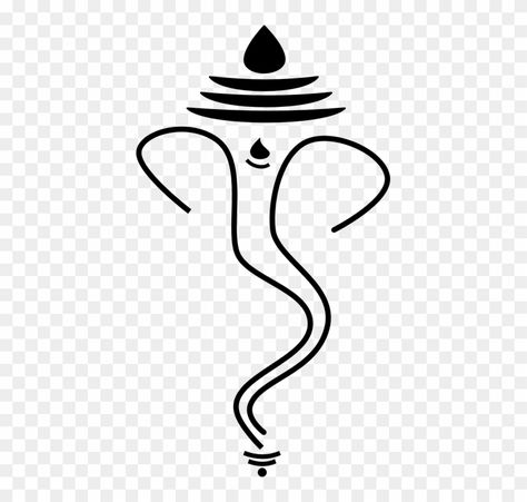 Ganesh Clipart Black And White, Ganpati Logo Png, Ganpati Outline, Ganpati Line Art, Ganpati Logo Design, Ganpati Logo, Ganpati Clipart, Mahalaxmi Decoration, Ganpati Png