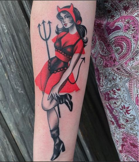 Unique Pinup Tattoo, Nun Pinup Tattoo, Pinup Lady Tattoo, Tattooed Pinup Tattoo, Vampire Pinup Tattoo, Plus Size Pin Up Tattoo, Neo Traditional Pinup Tattoo, Trad Pinup Tattoo, Witch Pinup Tattoo