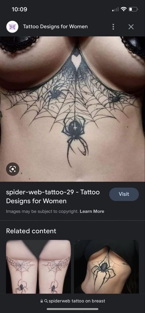 Women’s Spider Web Tattoo, Sternum Web Tattoo, Spiderweb Tattoo Sternum, Gothic Stomach Tattoos Women, Sternum Spider Web Tattoo, Alt Stomach Tattoos, Sternum Word Tattoo Women, Goth Stomach Tattoos For Women, Spider Web Chest Tattoo Female