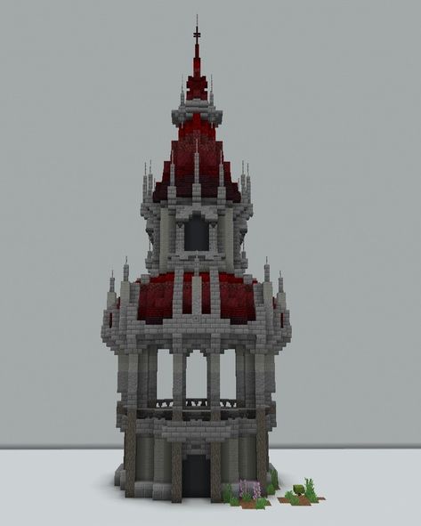 Gothic Home Minecraft, Minecraft House Ideas Castle, Minecraft Evil Lair Ideas, Minecraft Gothic Castle Blueprints, Minecraft Villian Build, Black And Red Minecraft House, Minecraft Castle Roof Design, Gothic Buildings Minecraft, Minecraft Vampire Mansion