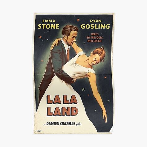 La La Land Posters | Redbubble Rosemarie Dewitt, Here's To The Fools Who Dream, Finn Wittrock, Damien Chazelle, Miles Teller, Mandy Moore, Alternative Movie Posters, Harvard University, Whiplash