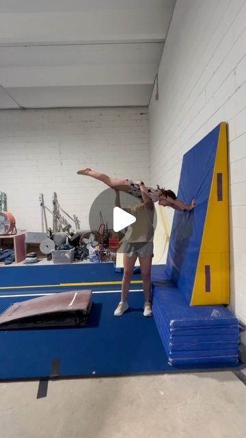 Samantha Walker on Instagram: "‼️ NEW VAULT DRILL ‼️  @coach_aubri & I saw this drill from another video & decided to give it a go yesterday. We absolutely loved how it promotes a big jump into flat body, open shoulders, and heel drive 🔥  #usag #usagymnastics #gymnastics #gymnasts #vaultdrills #vault" Vault Drills Gymnastics, Gymnastics Drills, Gymnastics Routines, Back Tuck, Usa Gymnastics, Handstand, Vaulting, Drills, I Saw