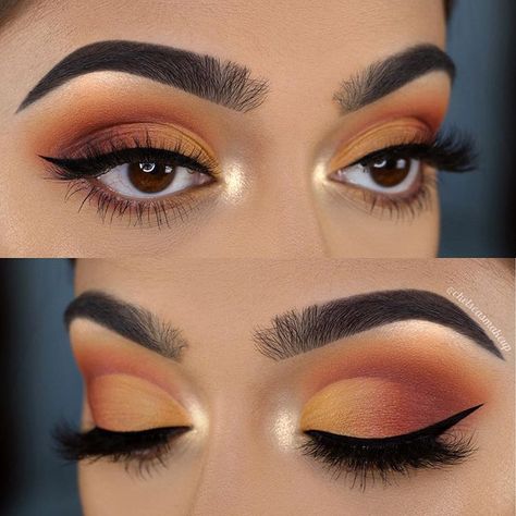 TUTORIALLLL 😏 click the link in bio to watch me create this Warm Peach Look 🔥🍑 Products Use Balayage Hair Blonde Short, Prom Eyes, Prom Makeup Tutorial, Cut Crease Eyeshadow, Peach Makeup, Peach Eyeshadow, Natural Eyeshadow, Natural Brows, Green Eyeshadow