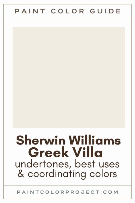 Mediterranean White Paint Color, What Color Should I Paint My Trim, Greek Villa Vs Alabaster Sherwin Williams, Greek Villa Kitchen Walls, Greek Villa Bedroom Walls, Mediterranean Interior Paint Colors, Greek White House, Greek Villa Sherwin Williams Trim, Evergreen Fog And Greek Villa