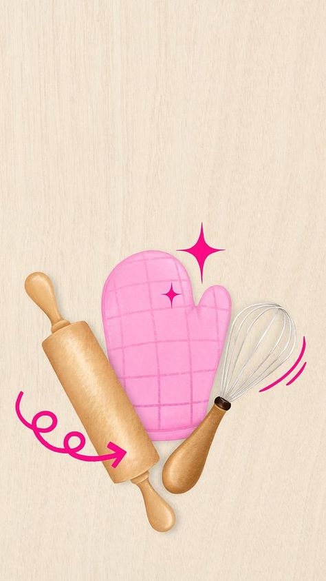 Baking tool aesthetic phone wallpaper, hobby illustration | premium image by rawpixel.com Cooking Wallpaper Aesthetic, Baking Tools Aesthetic, Baking Aesthetic Wallpaper, Cooking Aesthetic Wallpaper, Poster Donat, Baking Tools Illustration, Tool Aesthetic, Cooking Wallpaper, Baking Illustration