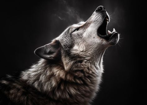 Howling WolfImmerse yourself in the wilderness with our "Howl" canvas photo art. This artwork captures the moment when a majestic wolf breaks the silence with its haunting howl. Rich in warm brown hues, the piece conveys both the wildness and beauty of nature. With "Howl," you can bring the power and mystique of the natural world to your wall every day. Wolf Howl, Majestic Wolf, Wolf Artwork, Black And White Movie, Fashion Art Prints, Large Oil Painting, Howling Wolf, Animal Groups, Fashion Graphic Design