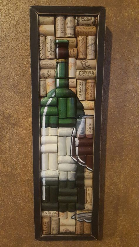 Cork Painting Ideas, Wine Cork Painting, Manualidades Con Corchos Ideas, Wine Box Design, Ideas Con Corchos, Corchos Ideas, Cork Decorations, Cork Painting, Wine Cork Wall Decor