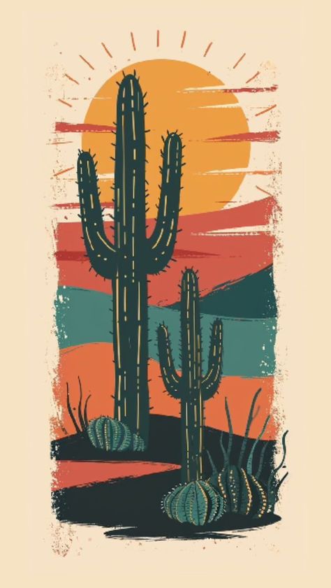 Desert Phone Wallpaper, Cute Western Backgrounds For Iphone, Wallpaper Backgrounds Cactus, Cacti Backgrounds, Boho Wallpaper Iphone Vintage, Cactus Background Wallpapers, Boho Cactus Wallpaper, Cactus Wallpaper Aesthetic, Boho Background Wallpapers