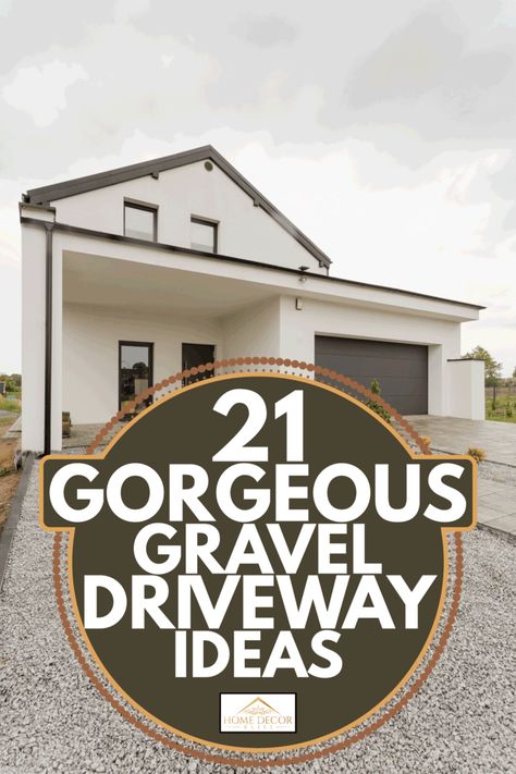 Gravel Driveway Ideas, Gravel Driveway Edging, Landscaping Entryway, Gravel Driveway Landscaping, Frontyard Landscape, Landscaping Entrance, Driveway Border, Driveway Edging, Circle Driveway