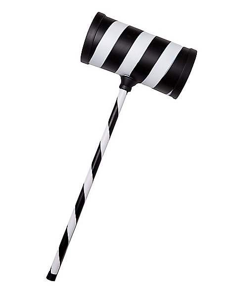 Diy Clown Hammer, Clowncore Black And White, Clown Hammer, Clown Props, Hammer Drawing, Scary Circus, Boss Character, Alice Halloween, Black And White Clown