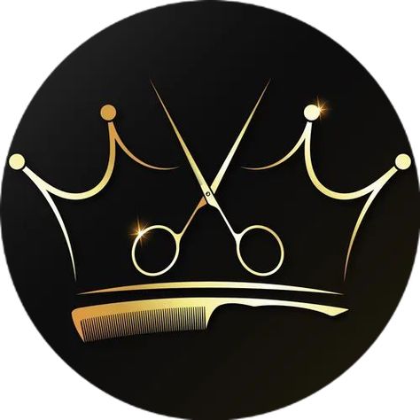 Gold scissors and crown beauty salon symbol Vector Image Symbol For Beauty, Barber Business Cards, Barber Logo, Gold Scissors, Hair Salon Design, Whatsapp Profile, Whatsapp Profile Picture, Barber Shop Decor, Miraculous Ladybug Memes