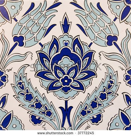 stock photo : Turkish artistic wall tile - floral pattern Japanese Tiles, Iznik Tile, Turkish Tile, Turkish Tiles, Turkish Pattern, Turkish Style, Mexican Tile, Turkish Ceramics, Paper Stuff