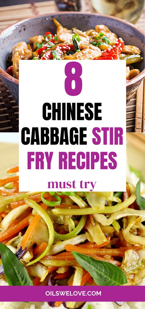 Whip up a quick and delicious Chinese cabbage stir-fry with these easy recipes! Perfect for a healthy weeknight dinner or a flavorful side dish. Get the recipes here! Cabbage Stir Fry Recipes, Chinese Cabbage Stir Fry, Stir Fried Cabbage Recipes, Cooked Cabbage Recipes, Napa Cabbage Recipes, Fried Cabbage Recipes, Chinese Kool, Sauteed Cabbage, Cabbage Stir Fry