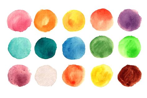 Circle Texture, Circle Clipart, Watercolor Circles, Colorful Watercolor, Orange Aesthetic, Love Illustration, Cellphone Wallpaper, Watercolor Design, Merchandise Design