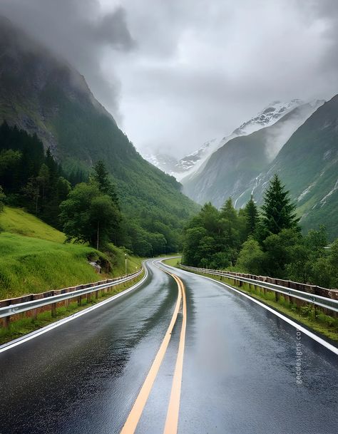 Curvy road into the mountains on rainy day wallpaper Rainy Road, Rainy Day Wallpaper, Rainy Wallpaper, Simple Website Design, Island Wallpaper, Day Wallpaper, Warriors Wallpaper, Scary Wallpaper, Road Trip Adventure