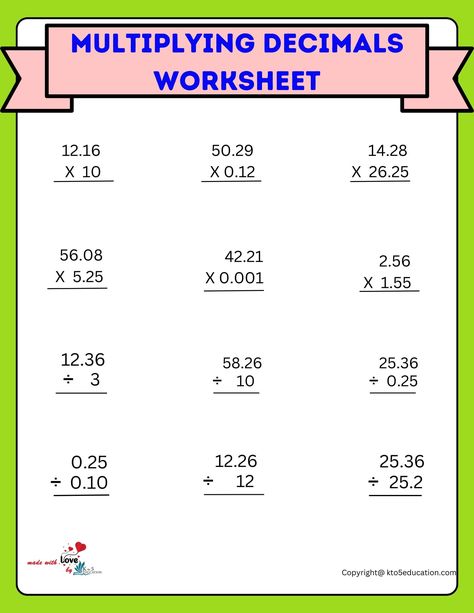 Decimal Multiplication And Division Worksheet | FREE Download Check more at https://kto5education.com/decimal-multiplication-and-division-worksheet/ Decimal Multiplication Worksheet, Division With Decimals, Decimal Division, Decimal Multiplication, Multiplication And Division Worksheets, Math Multiplication Worksheets, Multiplication Worksheet, Comparing Decimals, Multiplying Decimals