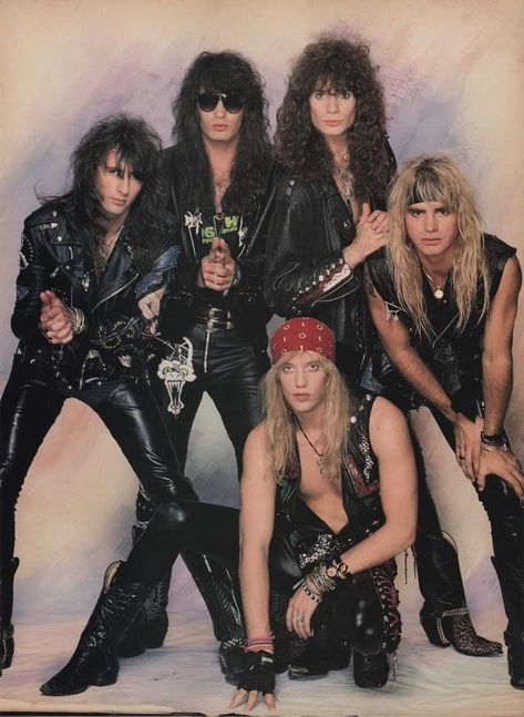 80s Hair Rock Metal Bands, Men’s 80s Rock Fashion, 80s Band Fashion, 80s Rock Stars Men, 80s Hair Metal Outfits, Rock And Roll Men Outfits, 50s Rock And Roll Aesthetic, 80s Rocker Outfit Men, Punk Rock Band Photoshoot