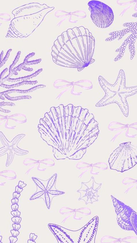 my original collage! coastal purple wallpaper background bows ribbon bow coquette shell collage art photos inspo explore fyp foryou fy foryoupage viral shells lavender lilac pastel colorful bright backdrop cell cellphone phone android mobile iphone homescreen lockscreen beach cool girly cute beachy summer spring ocean style coast IPhone cowgirl Purple Colour Wallpaper, Shell Collage, Spring Ocean, Beachy Wallpaper, Holiday Iphone Wallpaper, Alpha Centauri, Lilac Pastel, Light Purple Wallpaper, Printable Wall Collage