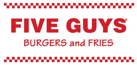 Five Guys - Google Search Five Guys Burgers, 5 Guys Burgers, 5 Guys, Five Guy Burgers, Keto On The Go, Hamburger Restaurant, Fast Food Logos, Burgers And Fries, Food Banner