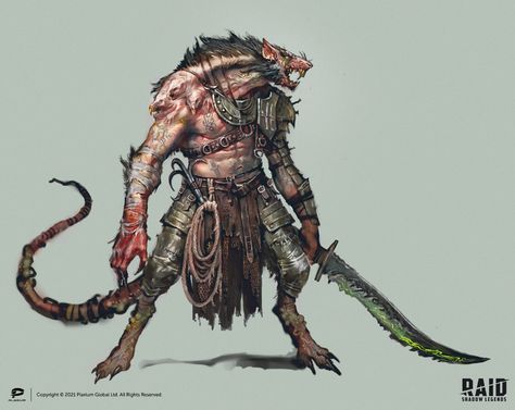 ArtStation - Scabrius , Denis Rybchak Warhammer Skaven, Raid Shadow Legends, Beast Creature, Dnd Stuff, Creature Artwork, Warhammer Art, Alien Concept Art, Monster Concept Art, Dnd Art