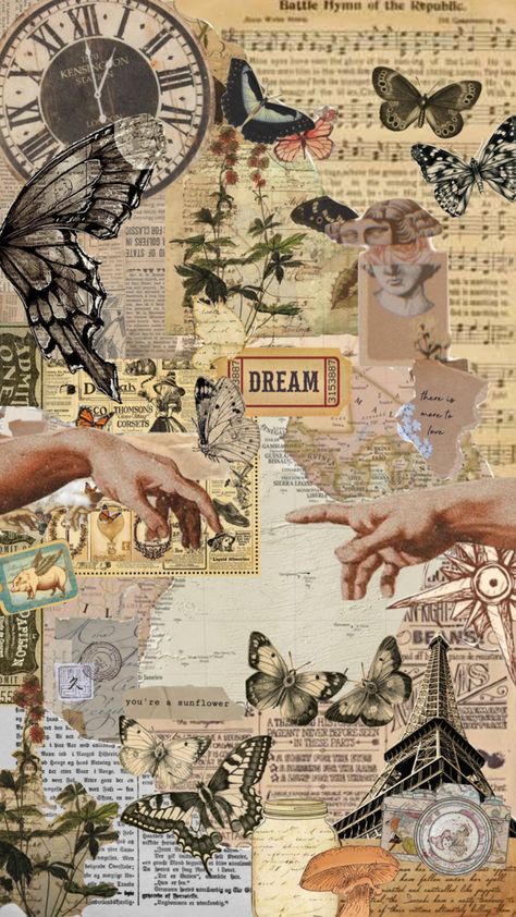 Scrapbook Collage Wallpaper, How To Make Newspaper Collage, Newspaper Vintage Aesthetic, Newspaper Art Aesthetic, Old Fashioned Wallpaper Vintage, Newspaper Astethic, Magazine Collage Art Ideas, Cool Collages Wallpaper, Artist Collage Wallpaper