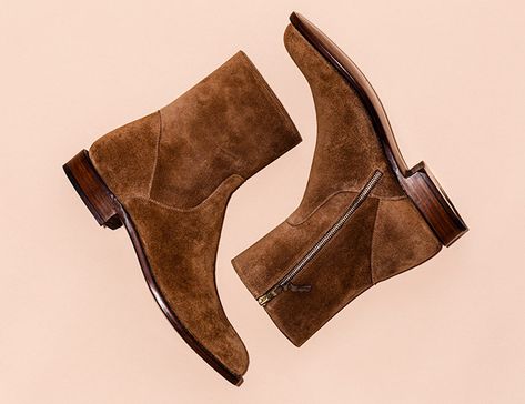 Roper Boots Mens Outfit, Men’s Leather Boots, Zip Boots Men, Men Boots Outfit Casual, Mens Zip Up Boots, Suede Boots Men, Brown Casual Boots, Mens Designer Boots, Mens Suede Boots