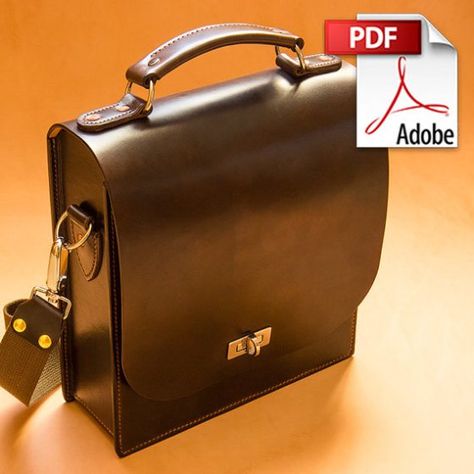 How to Make a Leather Messenger Bag - PDF Sewing Pattern Leather Purse Pattern, Messenger Bag Patterns, Leather Bag Tutorial, Diy En Cuir, Handmade Leather Purse, Leather Bag Pattern, Bag Details, Bag Patterns To Sew, Leather Projects