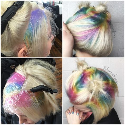 Shadow Roots, Hair Colorful, Nail Salon Design, Shadow Root, Hair Ombre, Hair Color Techniques, Funky Hairstyles, Unicorn Hair, Pastel Hair