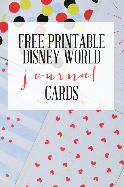 Free Printable Walt Disney World Journal Cards Disneyworld Printables Free, Disney Envelopes Free Printables, Disney Planner Printables Free, Disney World Journal, Disney Travel Journal, Disney Printables Free, Traveling Journal, Disney Journal, Disney Worlds