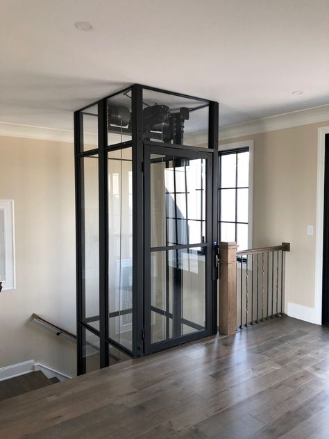 Homelift Elevator, Tall Ceiling Living Room, Home Elevator, House Lift, Elevator Interior, Kids Dentist, Elevator Design, Glass Elevator, Condo Remodel