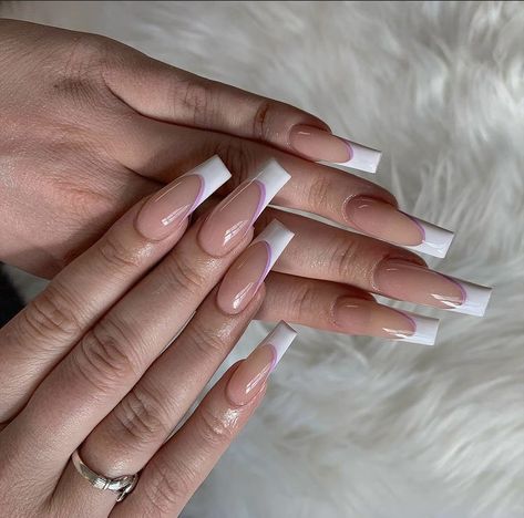 White Nails With Design, Acrylic Ombre Nails, Acrylic Ombre, Nails With White, Nails With Design, Daily Nails, Heart Nail, Nail Polish Stickers, Claw Nails