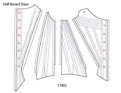 18th Century Stays: Boning Patterns – American Duchess Blog Elizabethan Stays, 18th Century Stays Pattern, Stays Pattern, Outlander Patterns, 18th Century Stays, American Duchess, 18th Century Dress, Corset Sewing Pattern, 18th Century Costume