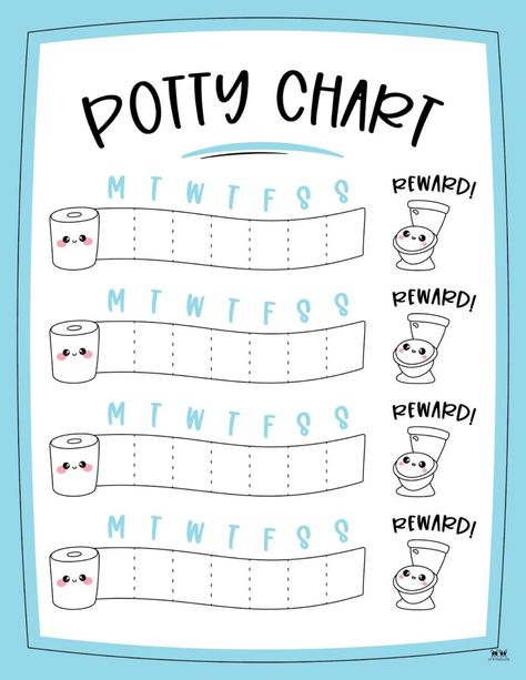 Choose from 20 unique printable potty training charts to help your little one potty train. Use stickers, rewards, and more! Print from home. 100% FREE! Diy Potty Training Chart Ideas, Potty Chart Ideas Diy, Free Potty Training Chart Printables, Diy Potty Training Chart, Potty Chart Ideas, Pee Chart, Toilet Training Visual Schedule, Potty Time Chart, Toilet Training Visuals