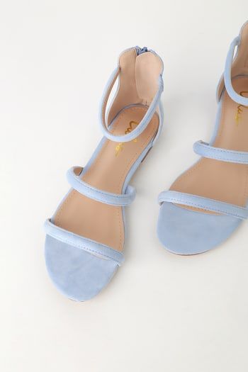 Dusty Blue Wedding Sandals, Blue Bridal Shoes Sandals, Sandals Flat, Cute Flats, Espadrilles Platform, Sandal Heels, Girly Shoes, Suede Flats, Prom Shoes