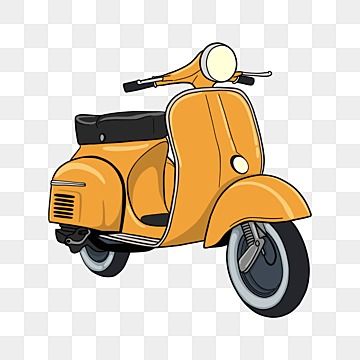 Vintage Vespa Illustration, Motor Png, Cartoon Scooter, Vespa Vector, Italian Bike, Scooter Illustration, Vector Motor, Motor Vespa, Vespa Excel