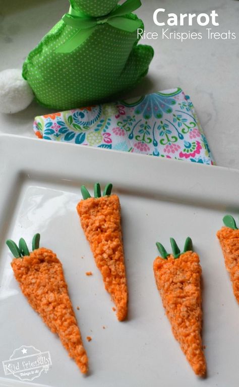 Easter Side Dish Recipes, Easter Sunday Desserts, Easter Side Dish, Carrot Rice, Easter Side Dishes Recipes, Easter Rice Krispie Treats, Sunday Dessert, Fun Easter Treats, Easter Buffet